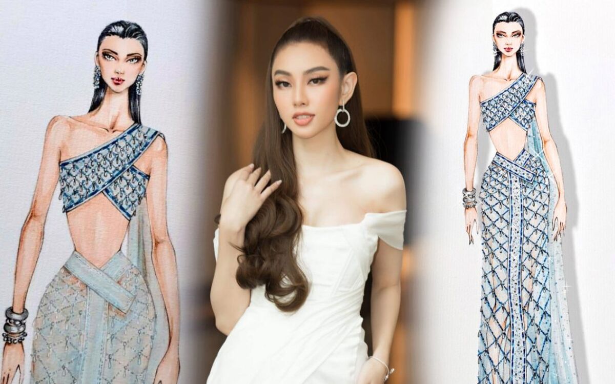 Bộ váy dành cho Thùy Tiên tại Miss Grand đẹp lộng lẫy